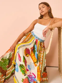 Alemais Samaki Scarf Top & Paradiso Silk Scarf Skirt Set Multi Size 10 AU for rent on The Volte - image 15