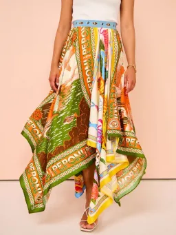 Alemais Samaki Scarf Top & Paradiso Silk Scarf Skirt Set Multi Size 10 AU for rent on The Volte - image 13