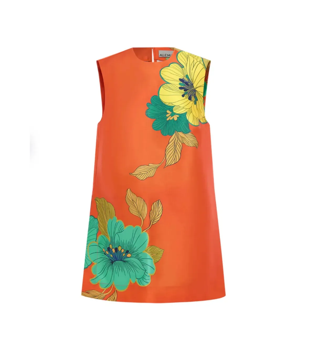 Alemais Piato Mini Dress Orange/Floral Size 12 - Image 3