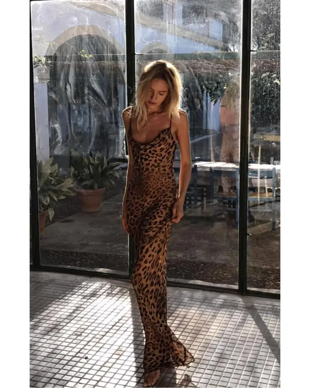 Rat & Boa Valentina Maxi Dress Leopard Print Size M / AU 10 for rent on The Volte - main image