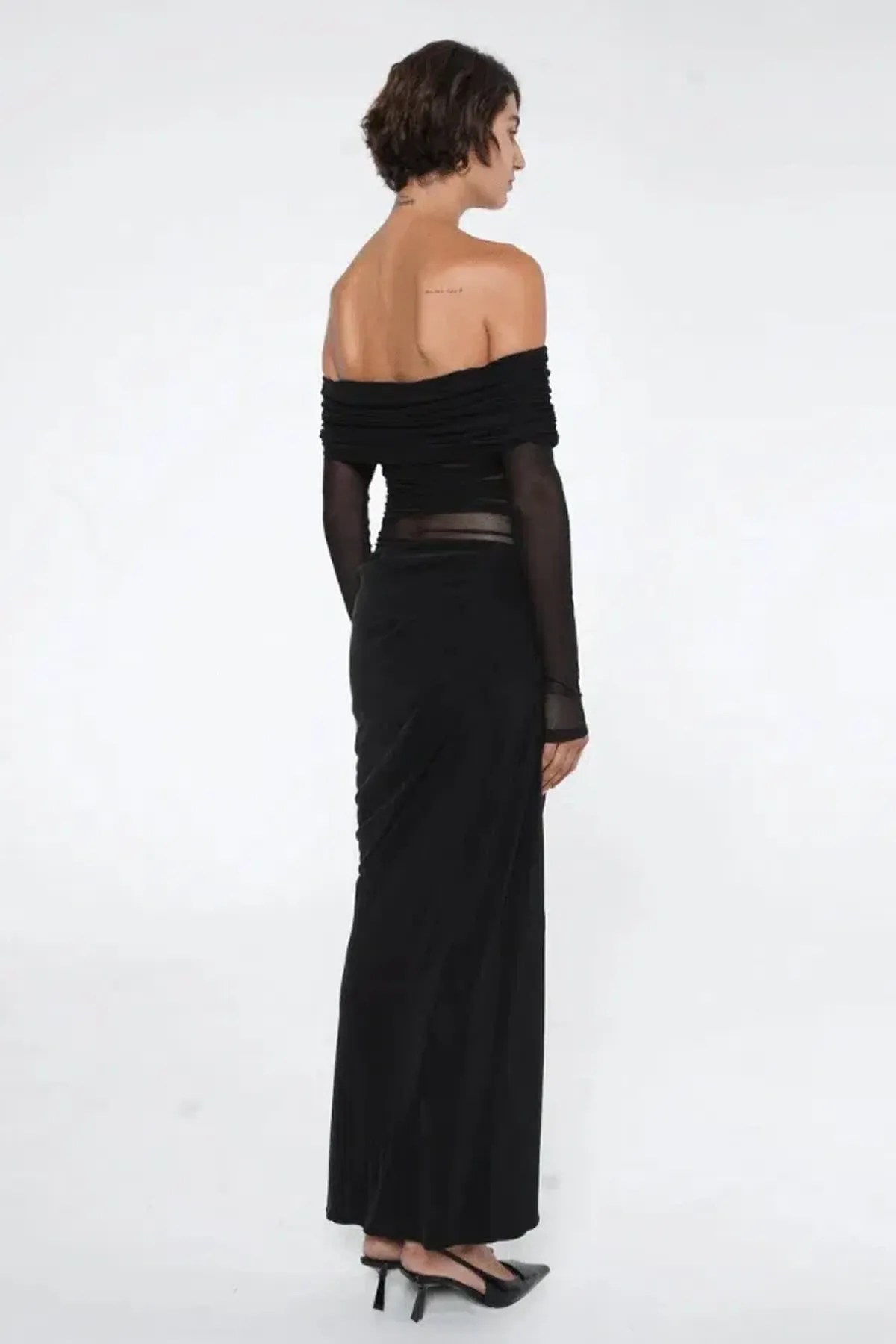 Benni Yasmin Off-Shoulder Maxi Dress Black Size 10 - Image 8