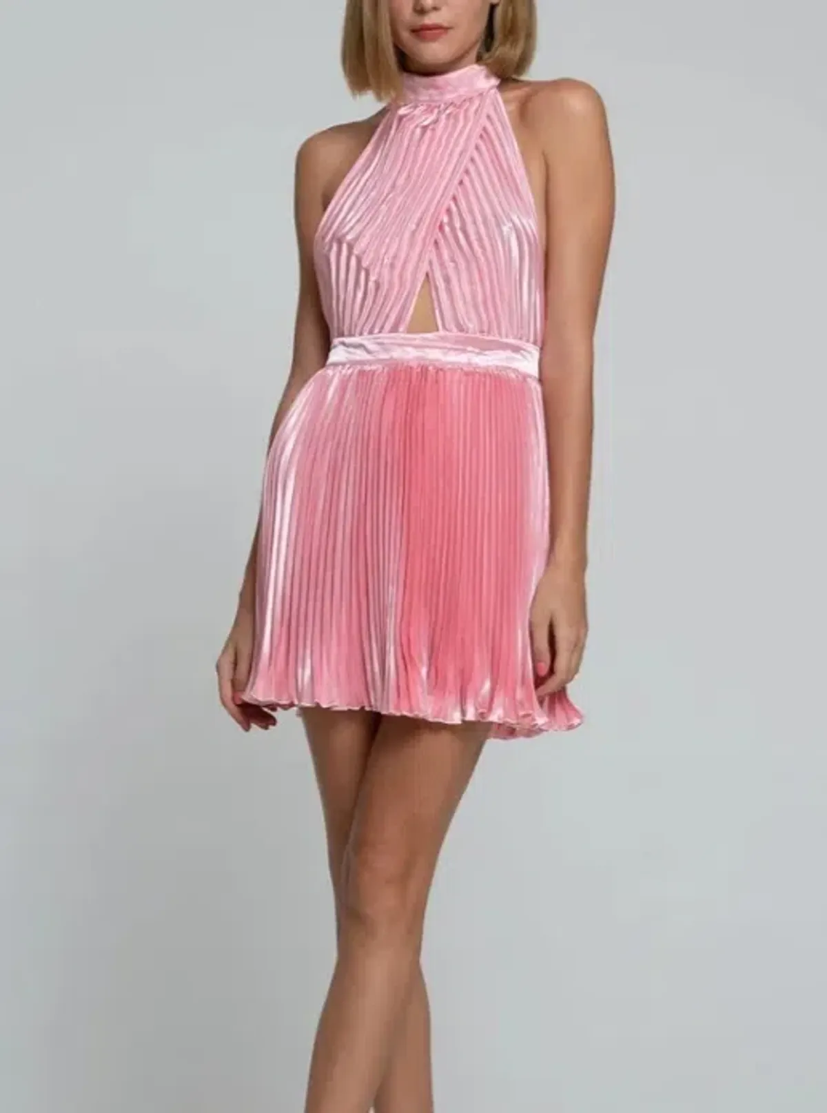 L'idee Renaissance Mini Dress Pink Size 10 - Image 1