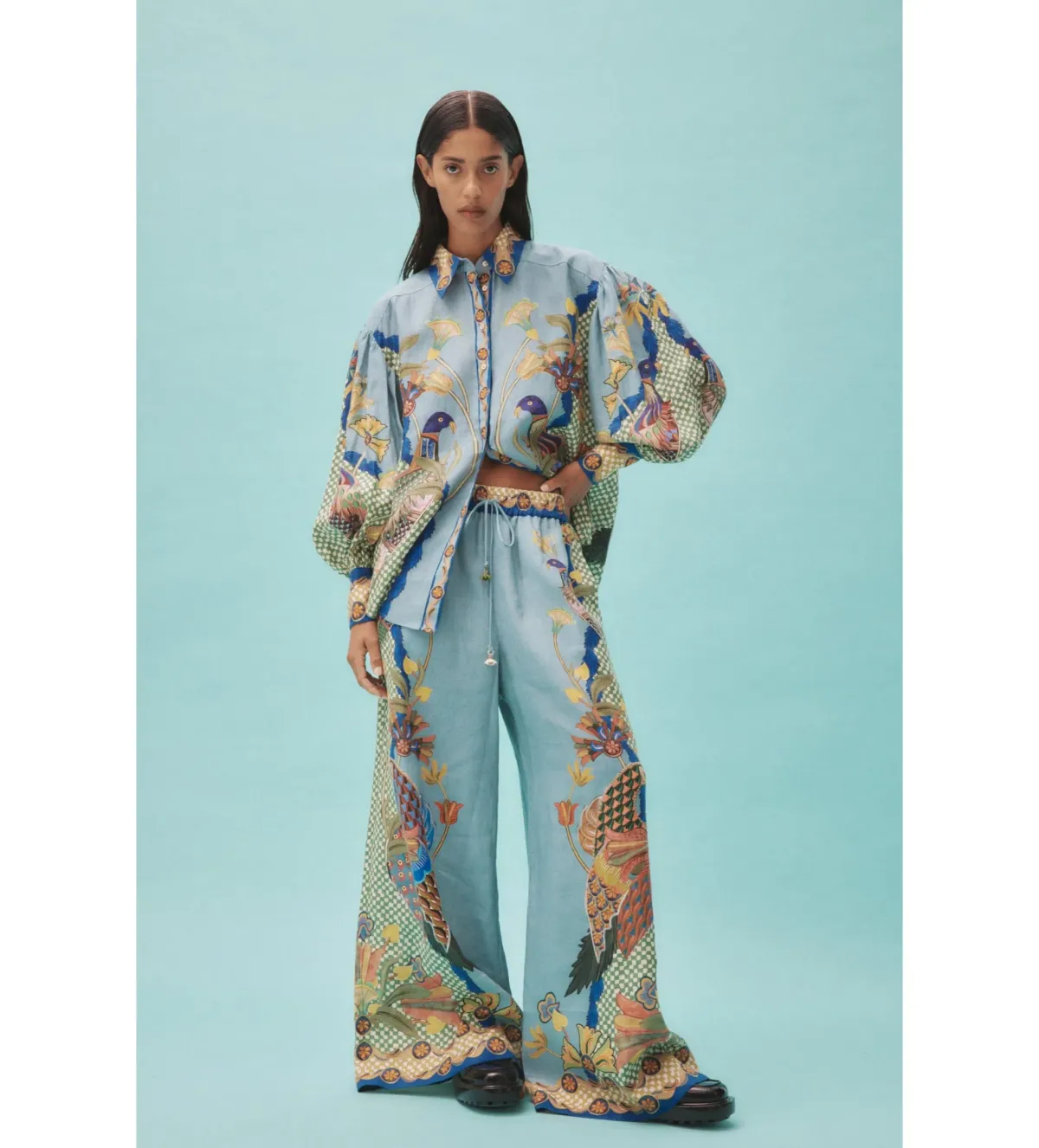 Alemais Gilly Shirt and Pant Set Print Size 14 - Image 1