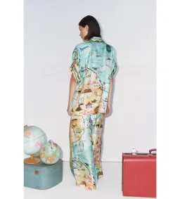 Alemais Swell Silk Shirt and Pant Set Size AU 16 for rent on The Volte - image 2