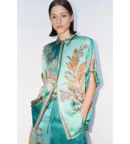 Alemais Franca Silk Shirt and Pant Set Print Size AU 16 for rent on The Volte - image 2