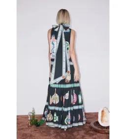 Alemais Royal Tiered Midi Dress Green/Print Size 12 for rent on The Volte - image 2