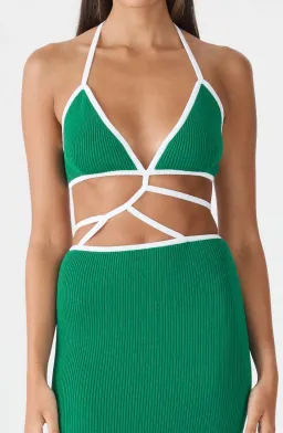 San Sloane Gabby Midi Dress Green Size 8 for rent on The Volte - image 4