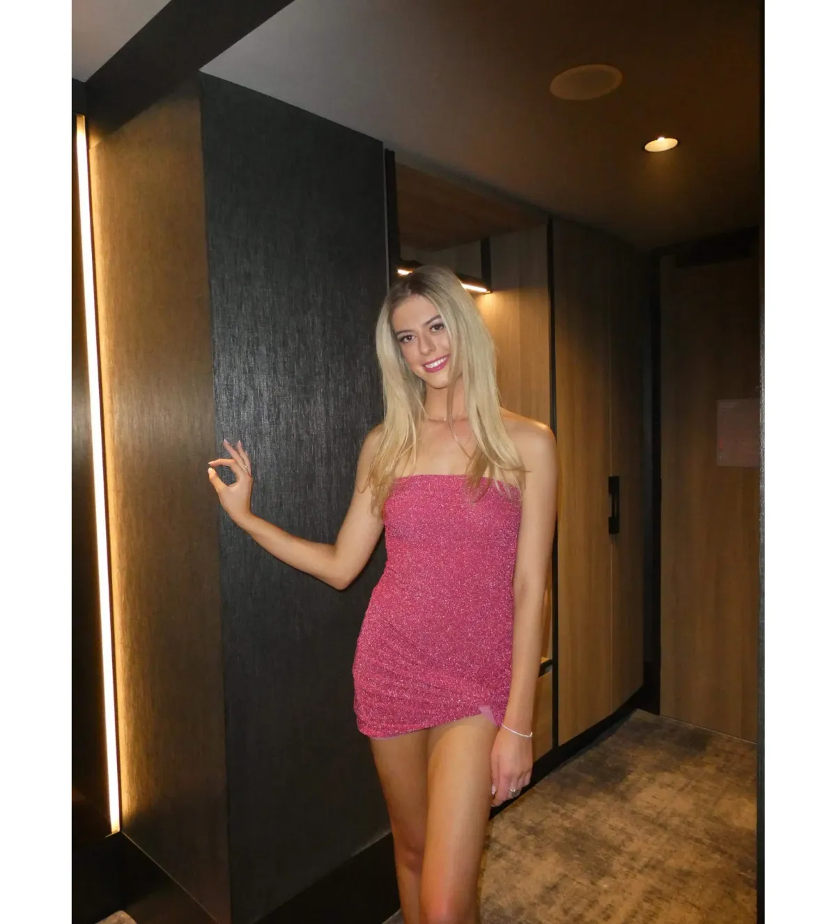 Natalie Rolt Jorja Mini Dress Raspberry Size 2/Au 10 - Image 1