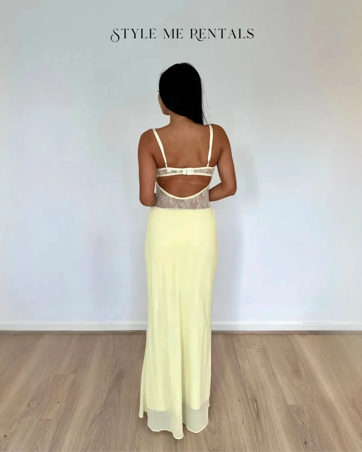 Benni Gabriel Maxi Dress Lemon Sorbet Size 6 - Image 2