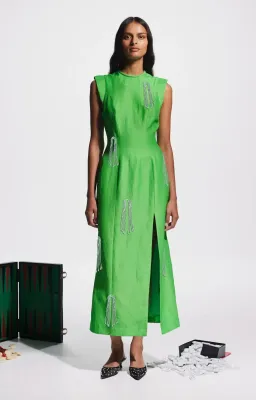 Alemais Dazzle Midi Dress Green Size 12 for rent on The Volte - image 4