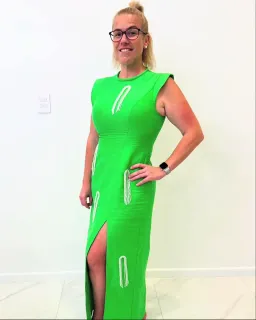 Alemais Dazzle Midi Dress Green Size 12 for rent on The Volte - image 1