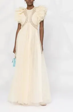 Zimmermann Dancer Glitter Tulle Dress Cream Size 0 (AU 8) for rent on The Volte - image 4