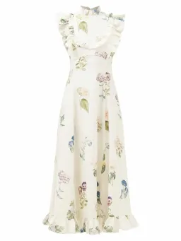 Alemais Jules Floral Midi Dress Antique Print Size 14 for rent on The Volte - image 5