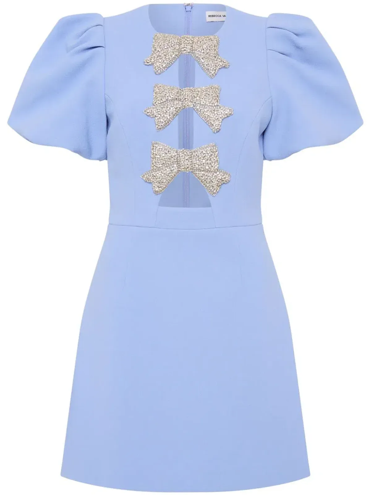 Rebecca Vallance Juliana Puff Sleeve Mini Dress Blue Size 12 - Image 5