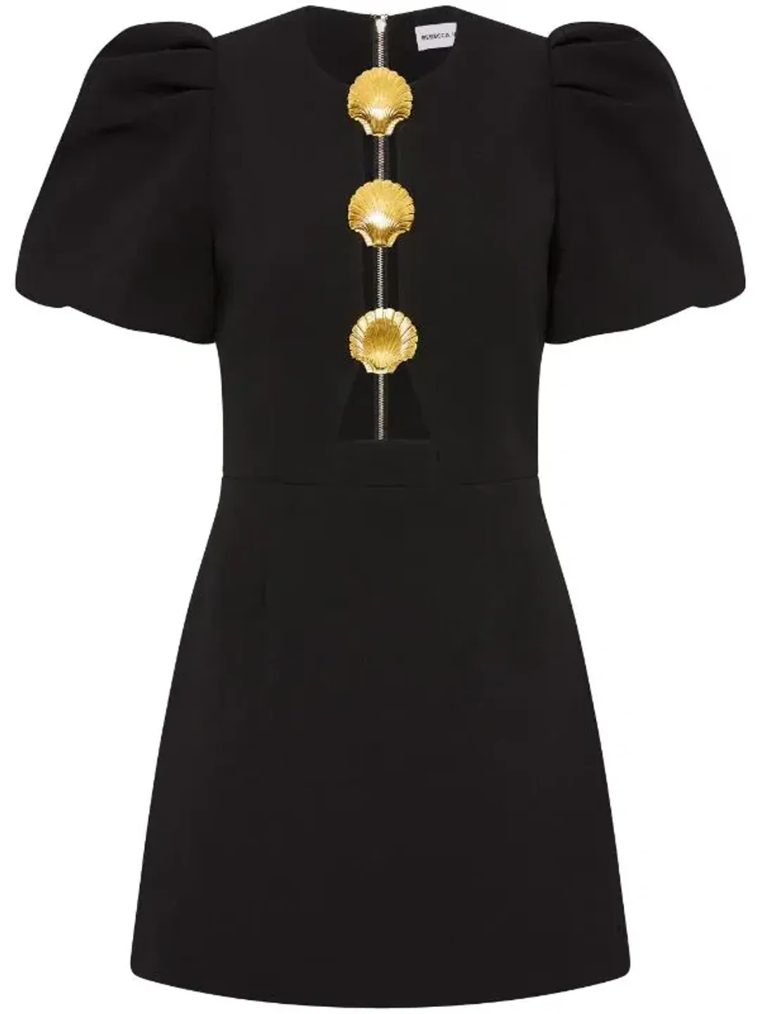 Rebecca Vallance Sirene Puff Sleeve Mini Dress Black Size 12 for rent on The Volte - main image