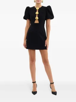 Rebecca Vallance Sirene Puff Sleeve Mini Dress Black Size 12 for rent on The Volte - image 2