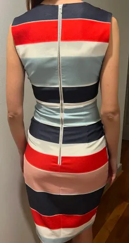 Seduce Cross Over Dress Stripe Size 6 for rent on The Volte - image 2