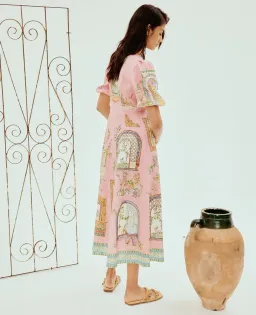 Alemais Monte Midi Dress Pink Size 10 for rent on The Volte - image 3