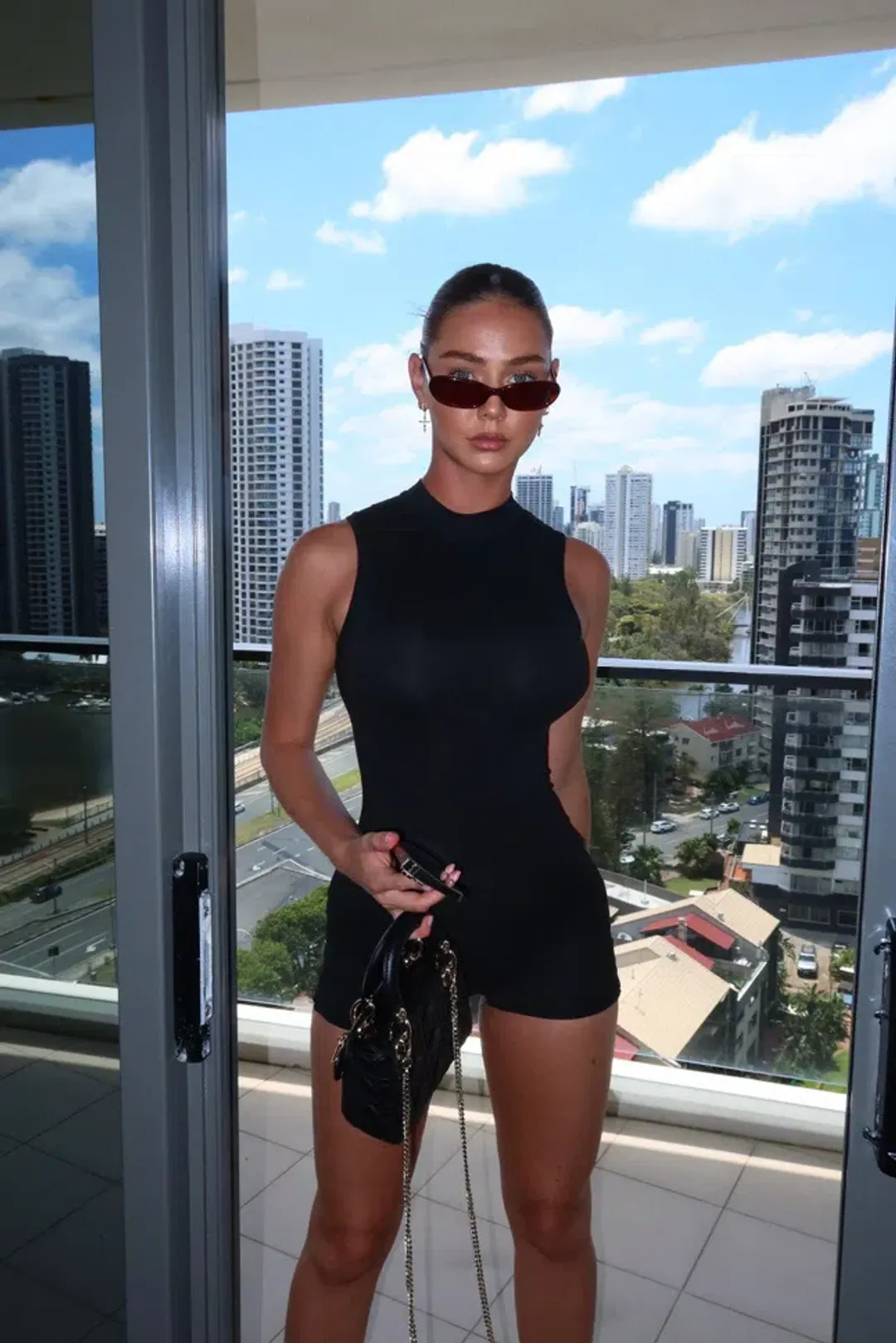 Christian Dior Mini Lady Dior Black Cannage Lambskin for rent on The Volte - main image