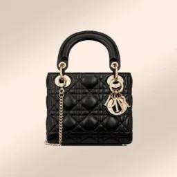 Christian Dior Mini Lady Dior Black Cannage Lambskin for rent on The Volte - image 1