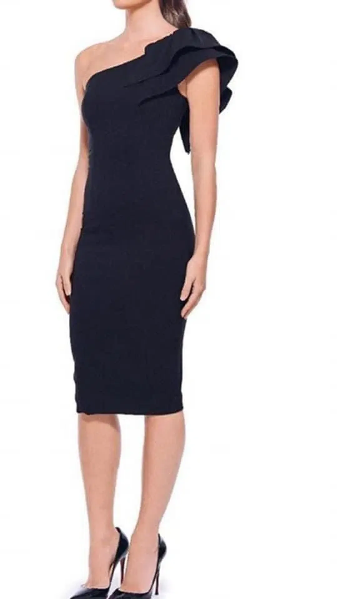 Bianca & Bridgett Karen One Shoulder Dress Black Size AU 8 for rent on The Volte - main image