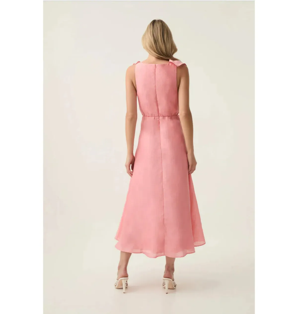 Aje Genesis Midi Dress Washed Coral Pink | Size S , Small , AU 8 - Image 3