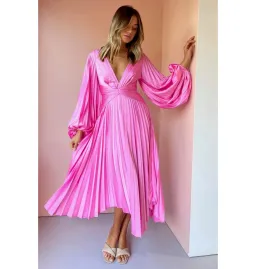 Acler Palms Midi Dress in Pink Confetti Size 8 for rent on The Volte - image 1