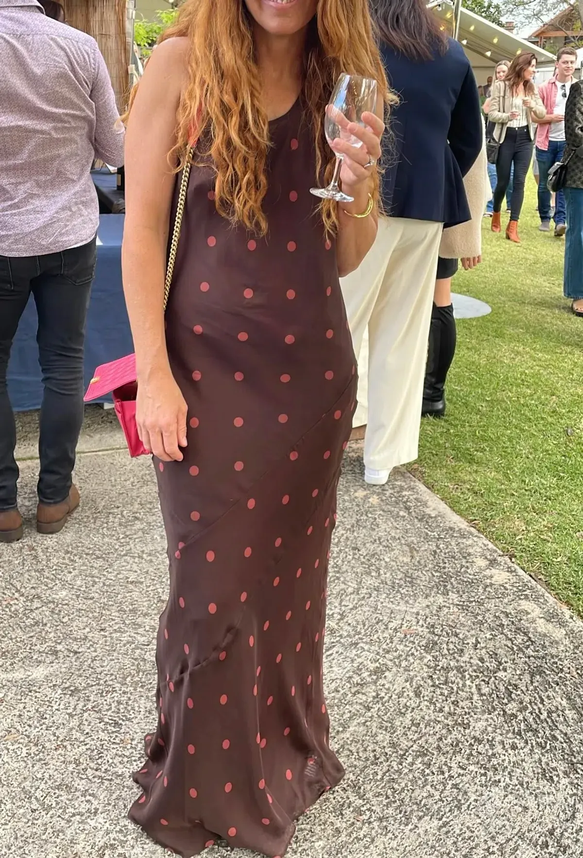 Sir the Label Toni Halter Dress in Chocolate Dot Size 2 / AU 10 - Image 4