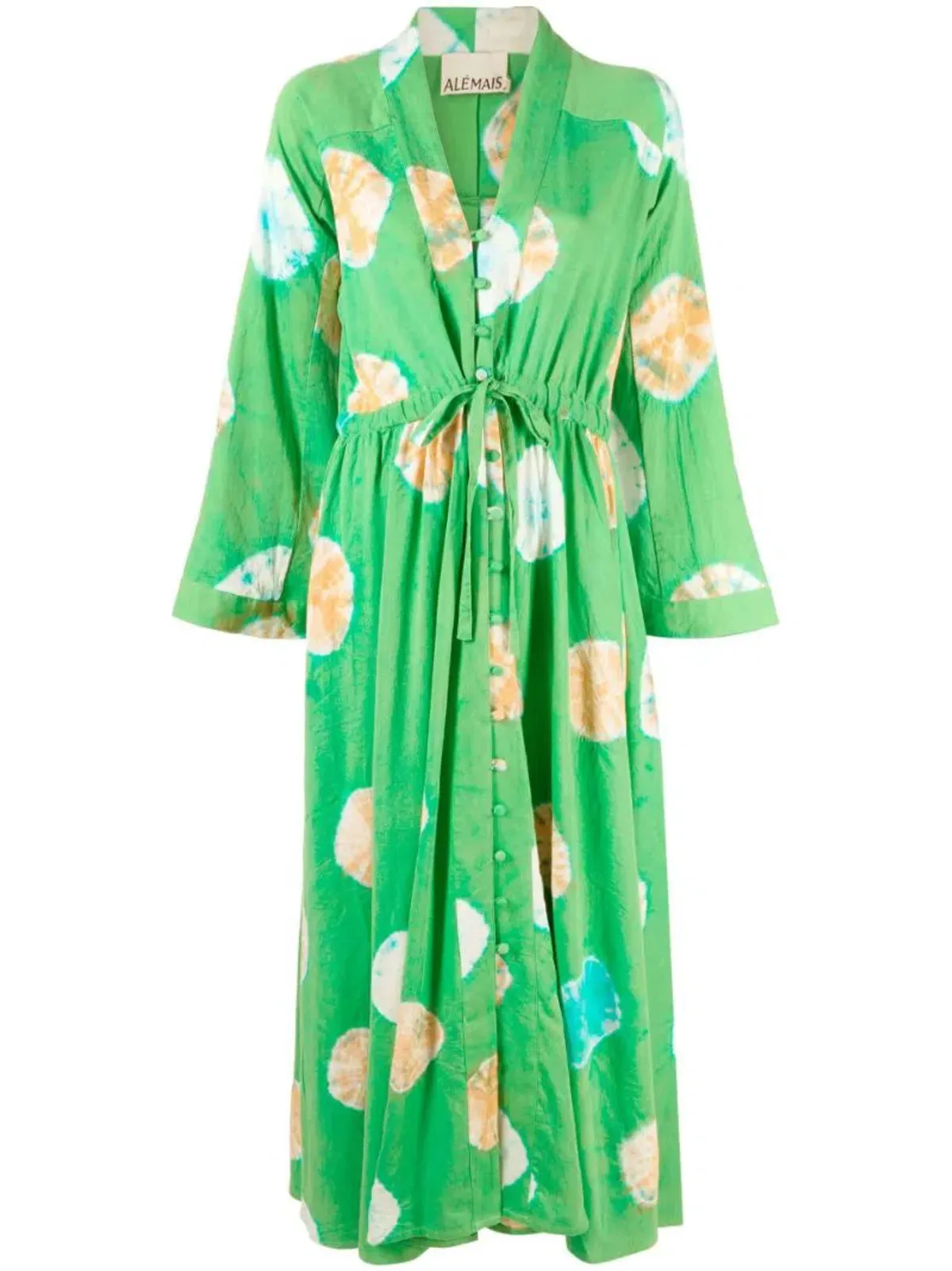 Alemais Sutton Tie Dye Maxi Pool Dress Green Size 8 - Image 3