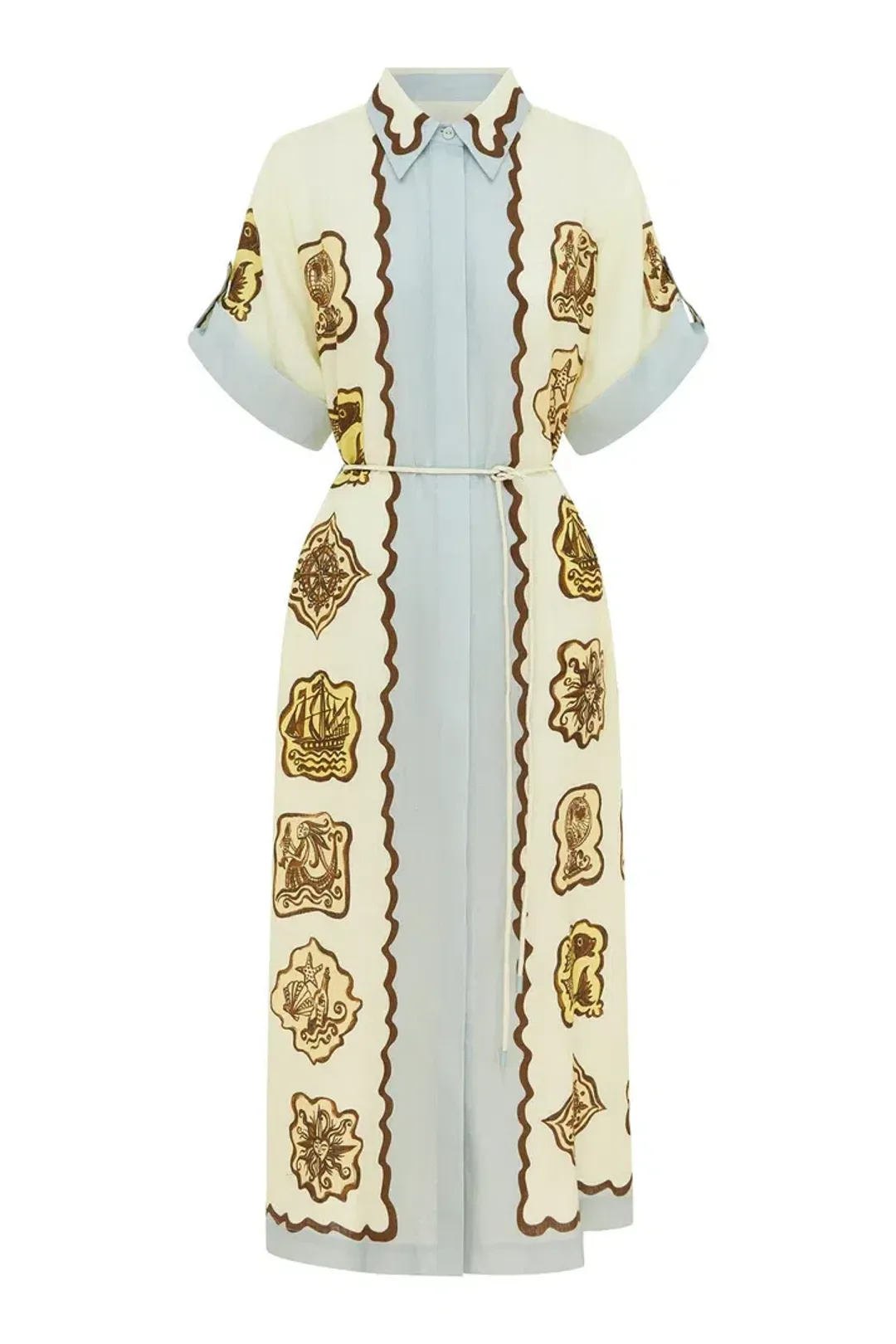Alemais Relic Shirt Dress Print Size 12 for rent on The Volte - main image