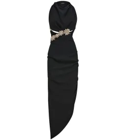 Rachel Gilbert sparkly Kylo Cut Out Dress Black Size 8 for rent on The Volte - image 1