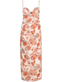 Sir the Label Noemi Balconette Midi Dress Desert Wildflower Size 8 for rent on The Volte - image 2