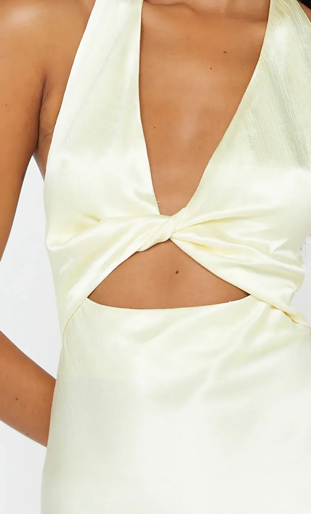 Bec + Bridge Sabia Twist Maxi Dress Ice Yellow Size 14 - Image 2