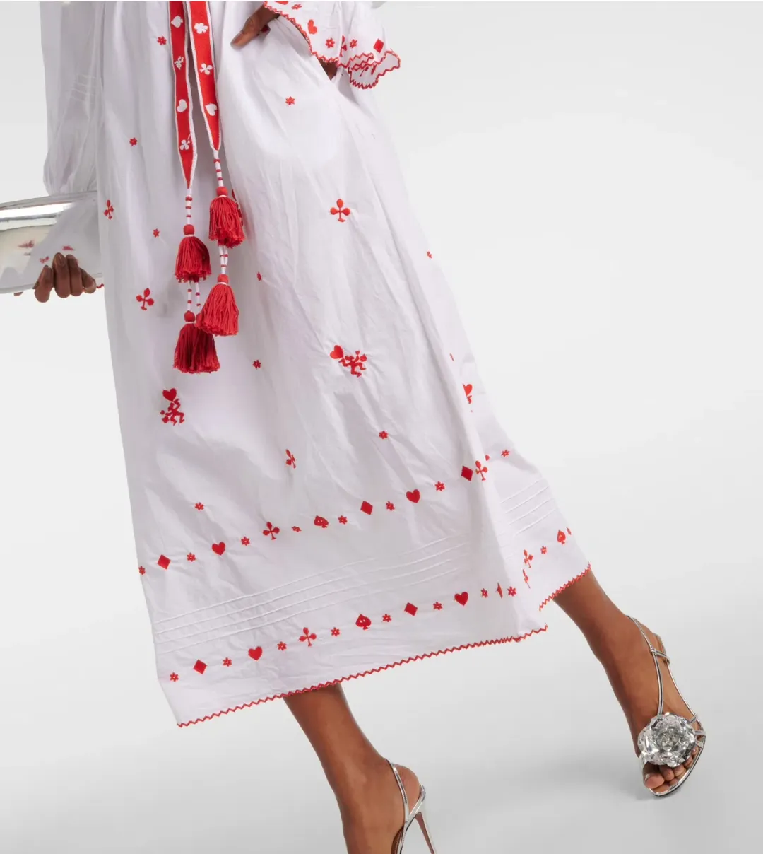 Alemais Hearts Embroidered Dress White Size 8 for rent on The Volte - main image