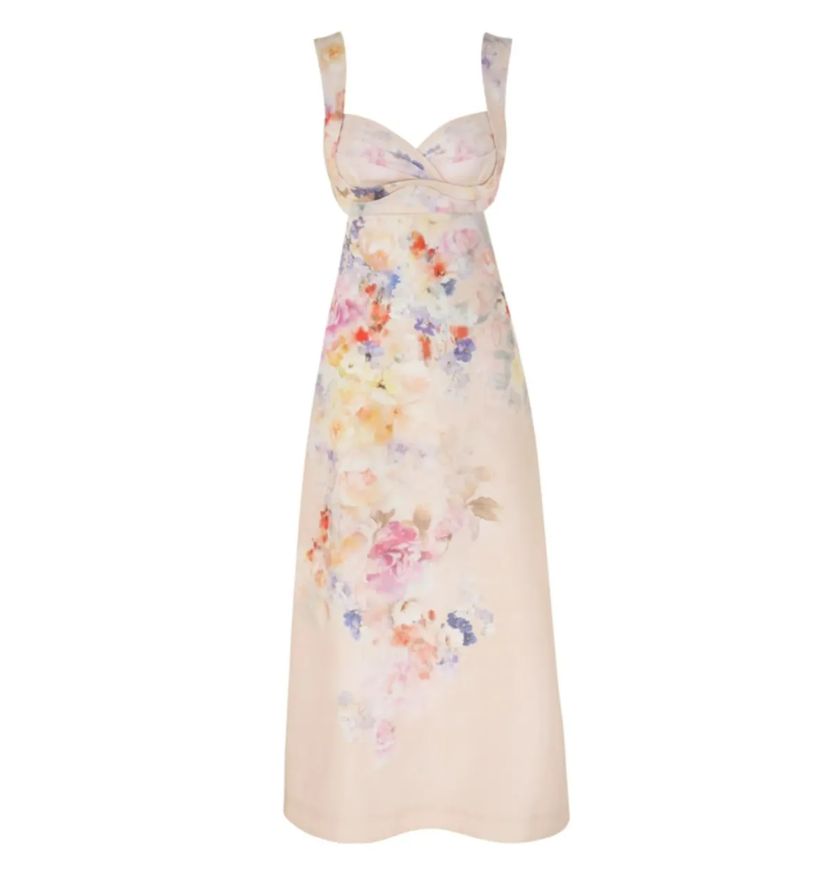 Zimmermann Crush Midi Dress in Multi Floral Size 0 / AU 8 for rent on The Volte - main image