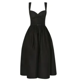 Zimmermann Crush Picnic Midi Dress in Black Size 1 / AU 10 for rent on The Volte - image 1