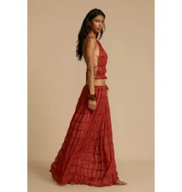 Arcina Ori Juliette Halter and Skirt Set in Red Size Small / AU 8 for rent on The Volte - image 2