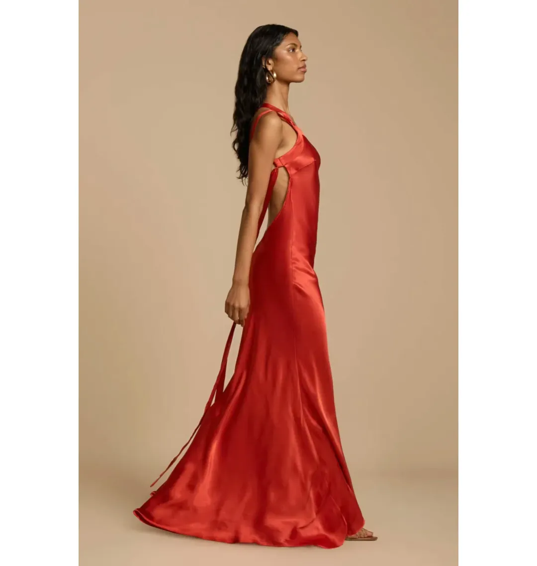 Arcina Ori Monique Dress in Rust Size Small / AU 8 for rent on The Volte - main image