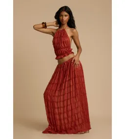 Arcina Ori Juliette Halter and Skirt Set in Red Size AU 6 for rent on The Volte - image 1