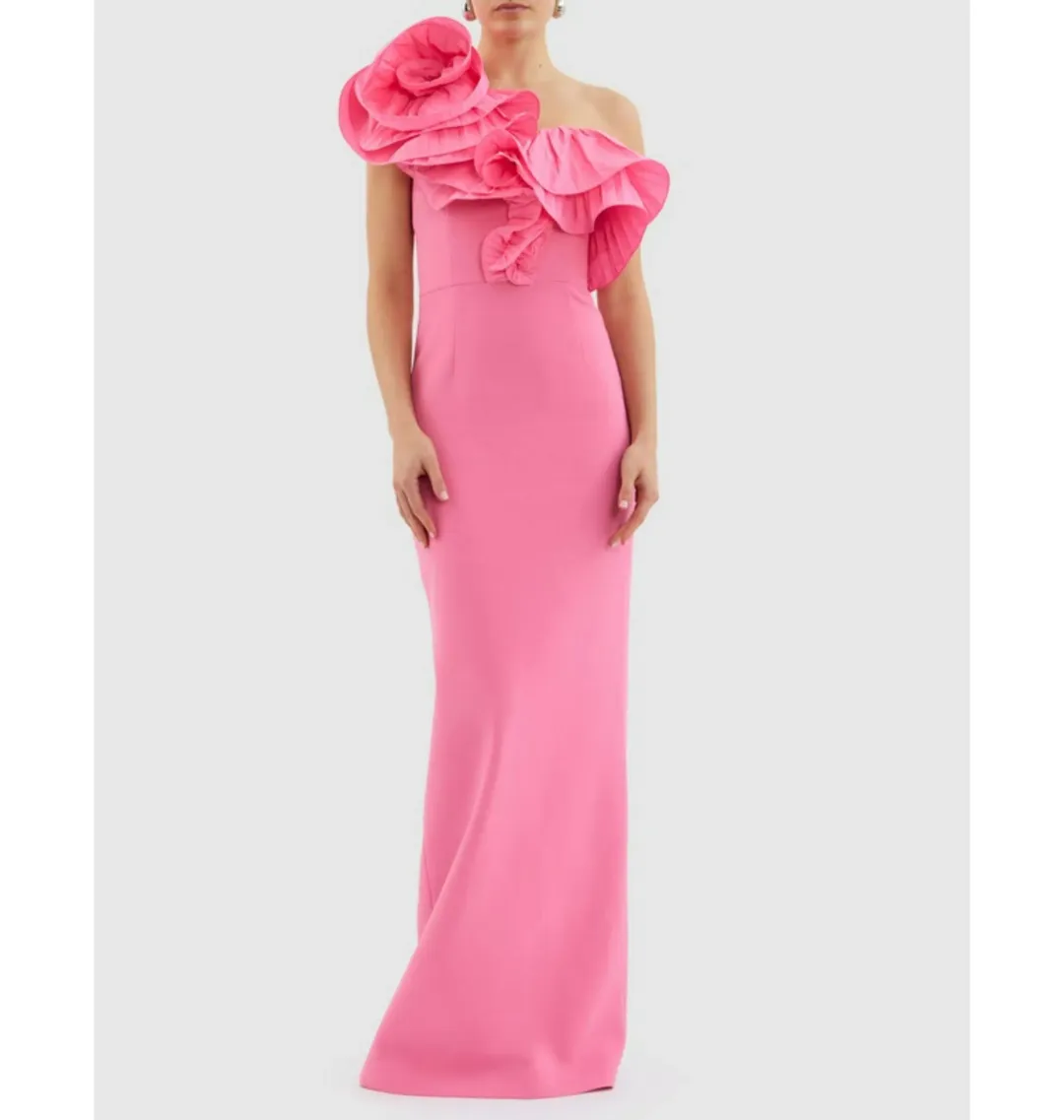 Rebecca Vallance Rosita Gown Shrimp Pink Size AU 8 for rent on The Volte - main image