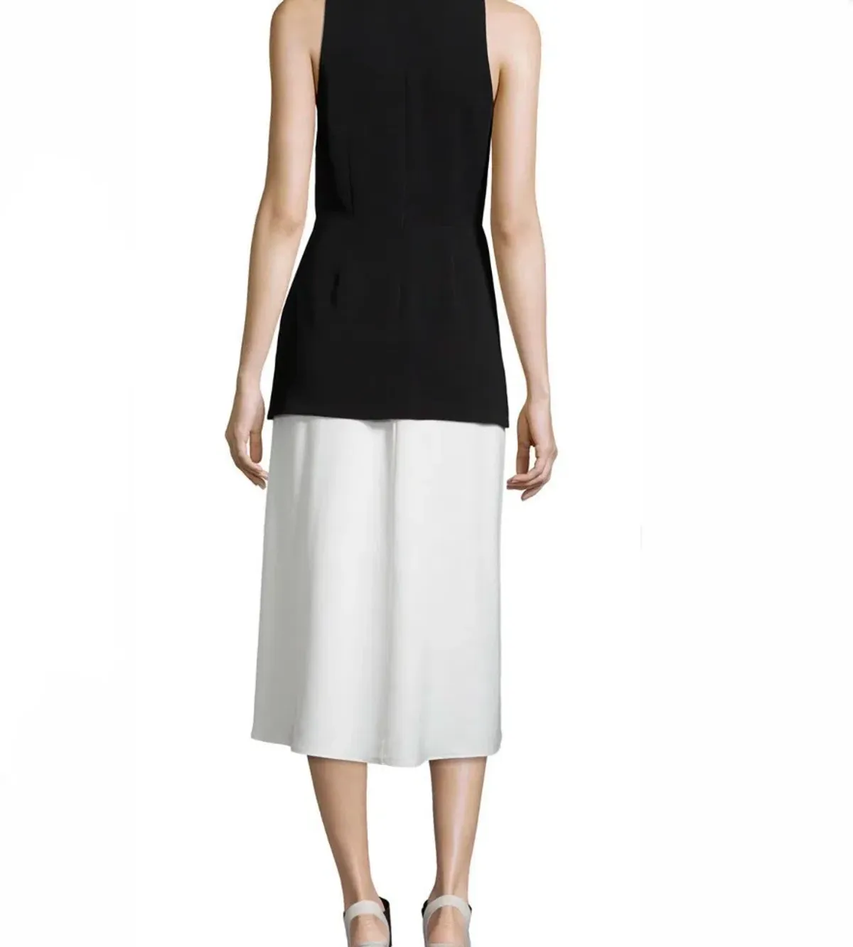 A.L.C. Mer Sleeveless Midi Dress Black White Size AU 4 - Image 5