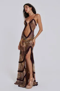 Jaded London Fatale Maxi Dress in Sunrose Size 10 for rent on The Volte - image 2