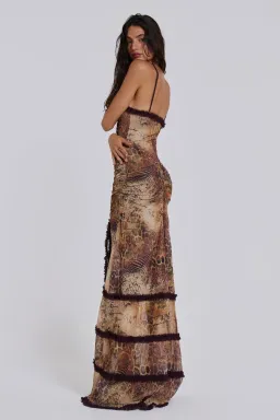 Jaded London Fatale Maxi Dress in Sunrose Size 10 for rent on The Volte - image 3