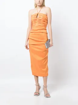 Rachel Gilbert Ayla Midi Dress Orange Size 0 / AU 6 for rent on The Volte - image 2
