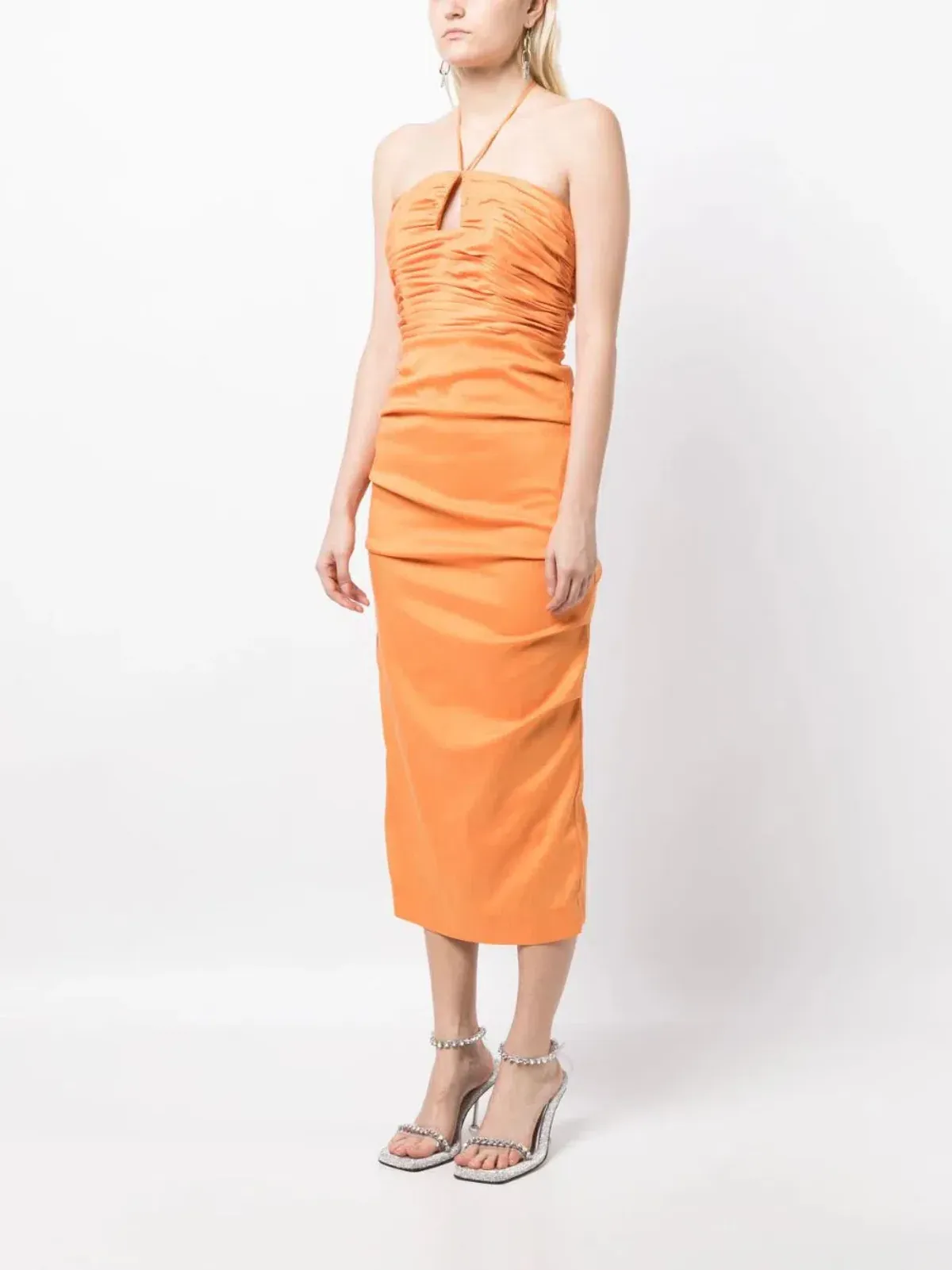 Rachel Gilbert Ayla Midi Dress Orange Size 0 / AU 6 - Image 1