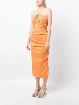 Rachel Gilbert Ayla Midi Dress Orange Size 0 / AU 6 for rent on The Volte - image 1