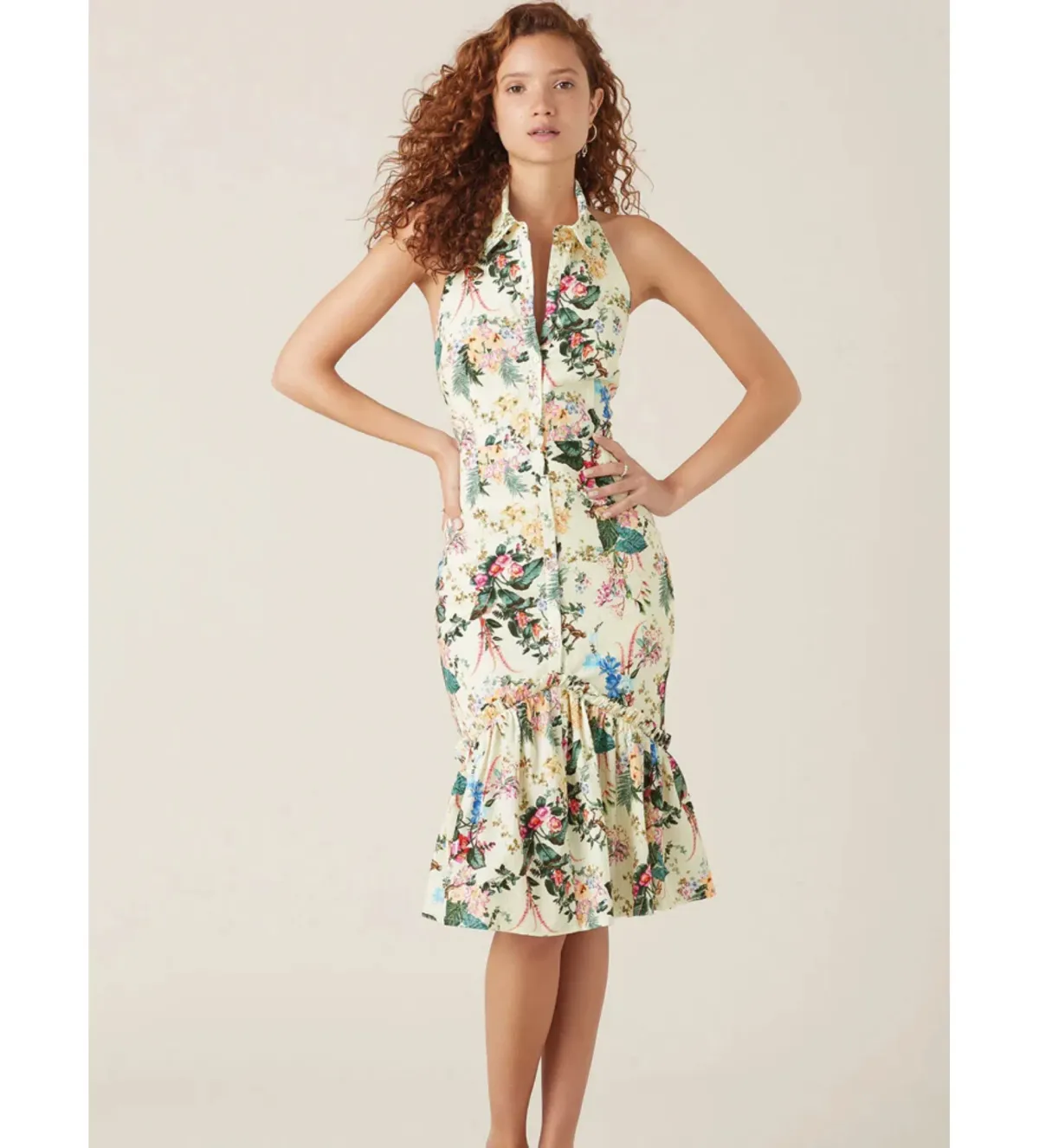 Tigerlily Kalani Midi Dress in Lemon Size AU 10 for rent on The Volte - main image