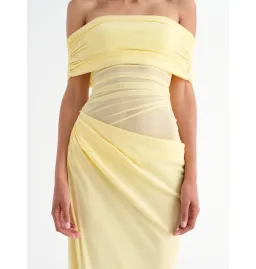 Benni Nico Off Shoulder Maxi Dress Butter Size AU 12 for rent on The Volte - image 4