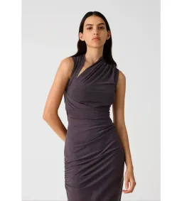 Misha Tillie Mesh Midi Dress in Slate Size 8 for rent on The Volte - image 2