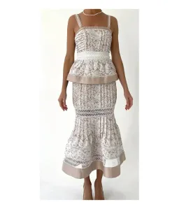 Aje Miramare Midi Dress Oriental Lace Embroidered wedding event Size AU 10 / us 6 for rent on The Volte - image 2